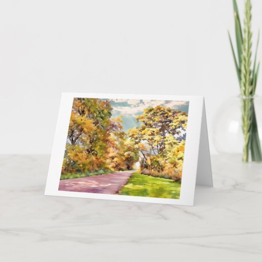 carte de route de campagne d'automne (Devant)