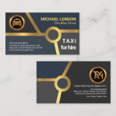 Carte de route Gold Taxi Driver Ride Partager (Devant / Derrière)