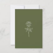 CARTE DE RSVP CLASSIQUE VERT OLIVE (Dos)