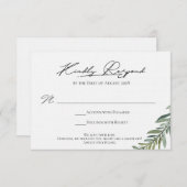 Carte de RSVP finale pour Candice (Devant / Derrière)