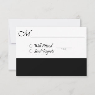 Carte de RSVP pour les invitations de mariage et d