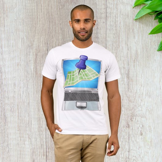 Carte de rue en ligne T-shirt pour hommes