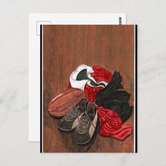 Carte de rugby vintage (Devant / Derrière)