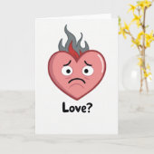 Carte de rupture amoureuse Burning Love (Fleur jaune)