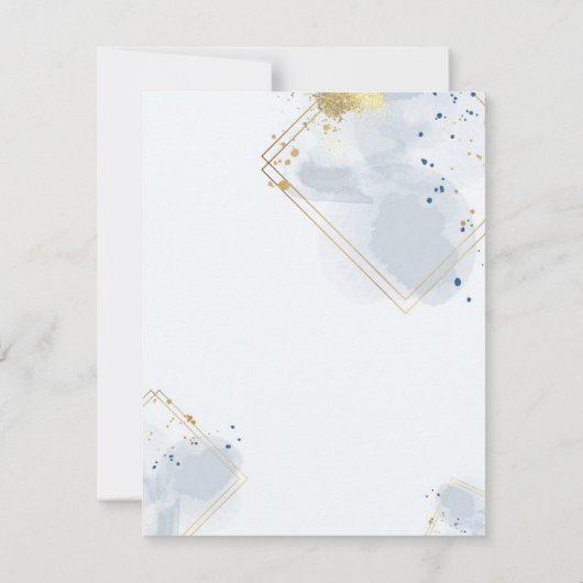 Carte de rupture bleue et or (Dos)
