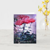 Carte de Russe je t'aime, roses rouges (Fleur jaune)