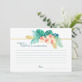 Carte de sagesse de mariage à fleurs d'Hibiscus Ha (Debout devant)