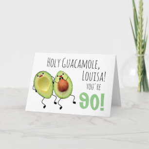 Carte de Saint-Guacamole personnalisée 90e anniver