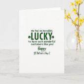 Carte de Saint-Patrick à texture scintillante chan (Fleur jaune)