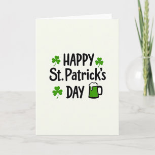 Carte de Saint-Patrick aux Trèfles Verts