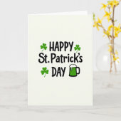 Carte de Saint-Patrick aux Trèfles Verts (Fleur jaune)