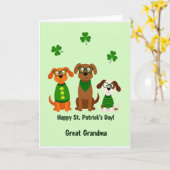 Carte de Saint-Patrick Bonne Fête Mémé (Fleur jaune)