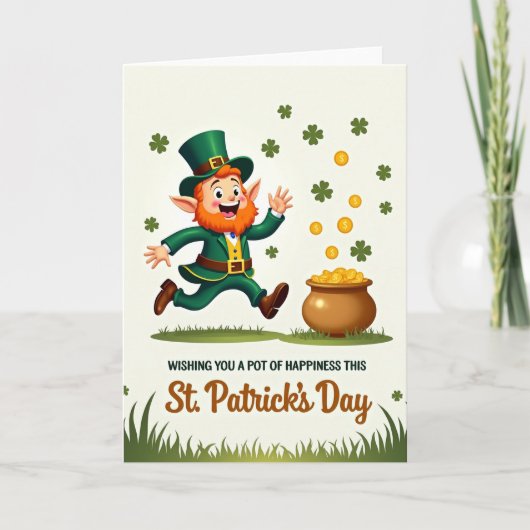 Carte de Saint-Patrick chanceuse pour partenaire (Devant)