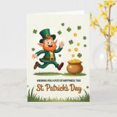 Carte de Saint-Patrick chanceuse pour partenaire (Fleur jaune)
