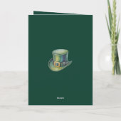 Carte de Saint-Patrick Chapeau de Lutin Joyeux (Dos)