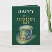 Carte de Saint-Patrick Chapeau de Lutin Joyeux (Devant)