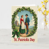 Carte de Saint-Patrick d'amour irlandais (Fleur jaune)