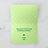 Carte de Saint-Patrick Embrasse-moi Chanceux (Intérieur)