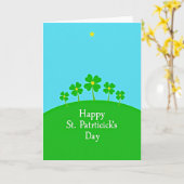 Carte de Saint-Patrick en or faux (Fleur jaune)