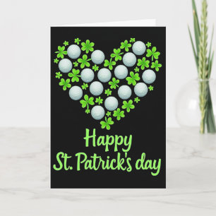 Carte de Saint-Patrick Golf Shamrock