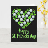 Carte de Saint-Patrick Golf Shamrock (Fleur jaune)