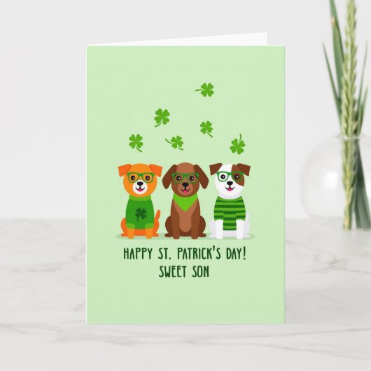 Carte de Saint-Patrick Joyeuse pour Fils (Devant)