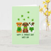 Carte de Saint-Patrick Joyeuse pour Fils (Fleur jaune)