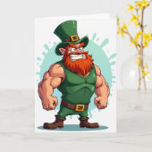 Carte de Saint-Patrick Leprechaun Power (Fleur jaune)