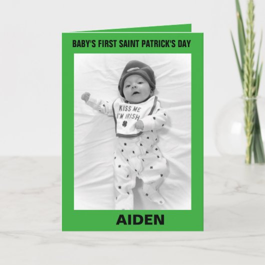 CARTE DE SAINT-PATRICK POUR BÉBÉ (Devant)