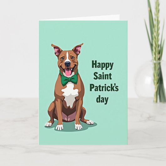 Carte de Saint-Patrick pour chien joyeuse (Devant)