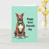 Carte de Saint-Patrick pour chien joyeuse (Fleur jaune)