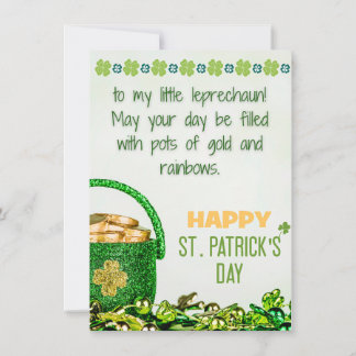 Carte de Saint-Patrick pour fille - Joyeuse fête