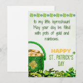 Carte de Saint-Patrick pour fille - Joyeux (Devant / Derrière)