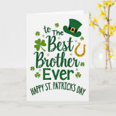 Carte de Saint-Patrick pour frère Shamrock (Fleur jaune)