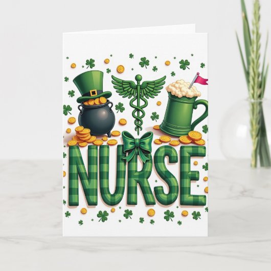 Carte de Saint-Patrick pour infirmières (Devant)