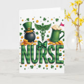 Carte de Saint-Patrick pour infirmières (Fleur jaune)
