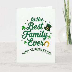 Carte de Saint-Patrick pour la famille Vert Emerau