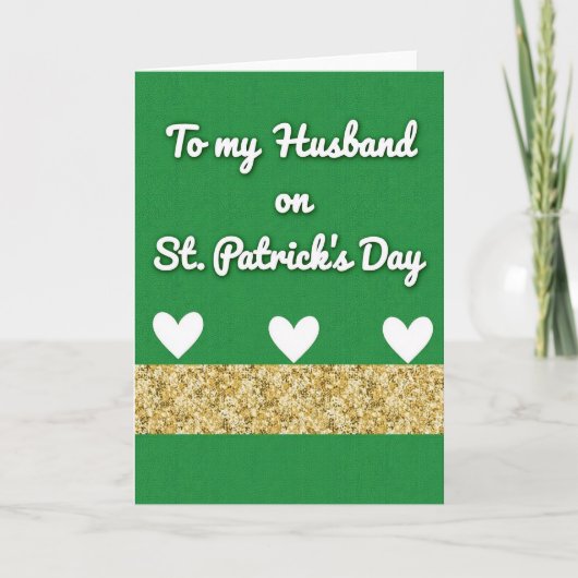 Carte de Saint-Patrick pour mari (Devant)