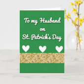 Carte de Saint-Patrick pour mari (Fleur jaune)
