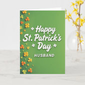 Carte de Saint-Patrick pour mari (Fleur jaune)
