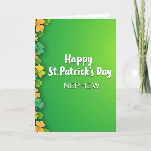 Carte de Saint-Patrick pour neveu Joyeux (Devant)
