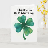 Carte de Saint-Patrick pour Papa Chanceux (Fleur jaune)