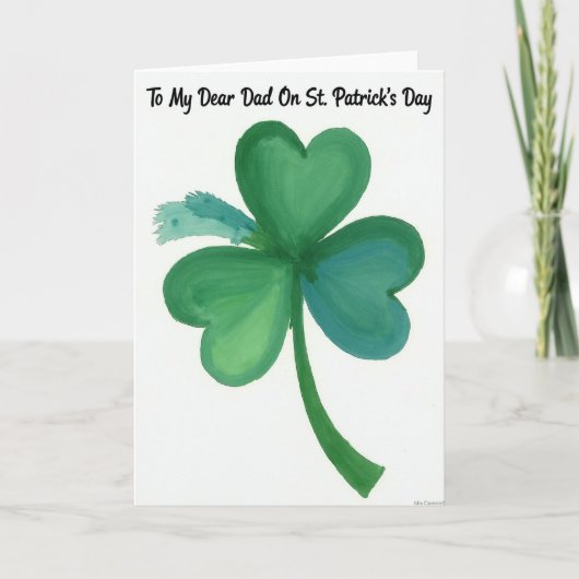 Carte de Saint-Patrick pour Papa Trèfle (Devant)