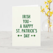 Carte de Saint-Patrick pour partenaire (Fleur jaune)