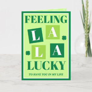Carte de Saint-Patrick rétro La La Lucky