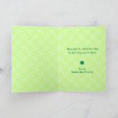 Carte de Saint-Patrick rétro La La Lucky (Intérieur)