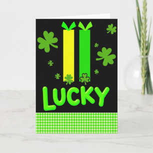 Carte de Saint-Patrick Shamrocks Chanceux