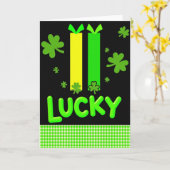 Carte de Saint-Patrick Shamrocks Chanceux (Fleur jaune)