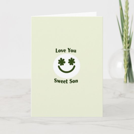 Carte de Saint-Patrick Vert Sourire Amour Pour Fil (Devant)