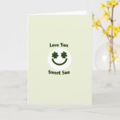 Carte de Saint-Patrick Vert Sourire Amour Pour Fil (Fleur jaune)